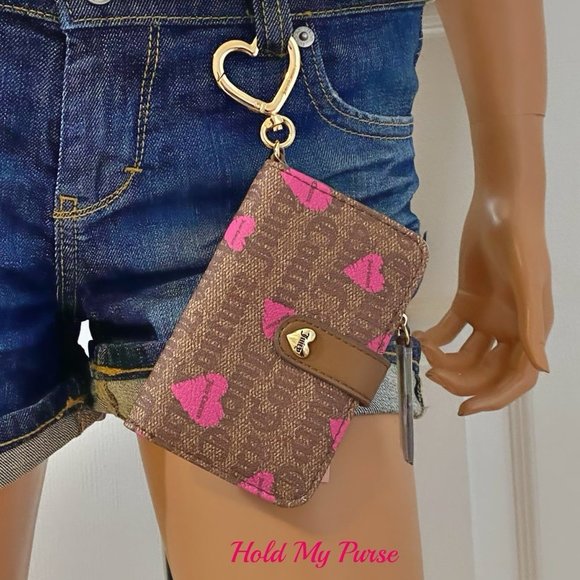 Juicy Couture Follow Your Heart Tab Card Bag Keychain or Backpack Wallet NWT - Picture 3 of 8
